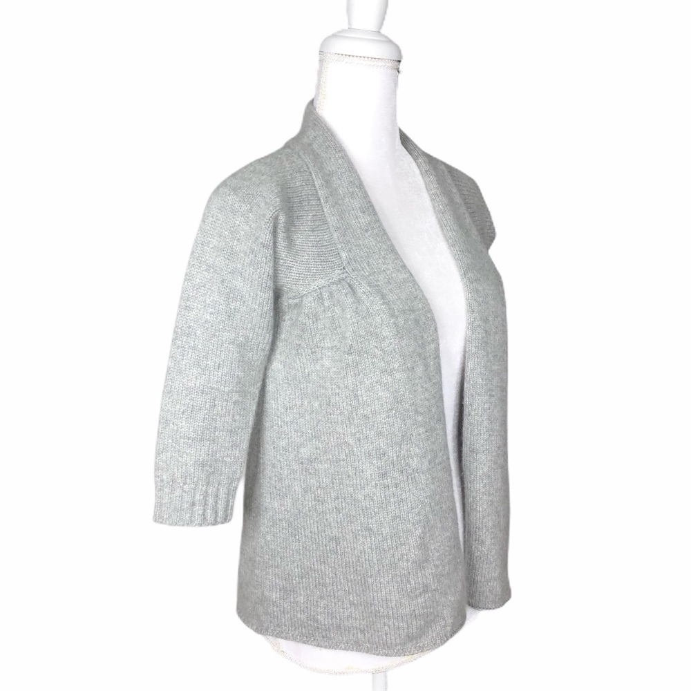 Vince 100% cashmere open cardigan sweater gray 3/4-length sleeves size XS